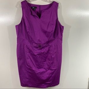 AGB Women Purple / Fuchia Sheath Dress Plus Size 22W